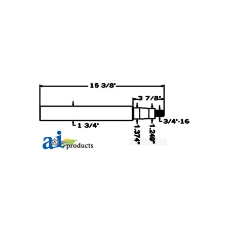 A & I Products Spindle FHS25005S55 &HS25006S 16.5"x1.5"x1.5" A-SP2500